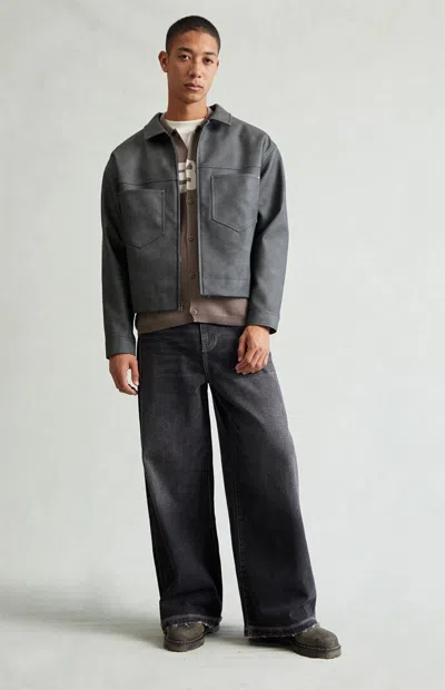 Pacsun Men's Ryder Ultra Baggy Jeans Black Tinted In Gray