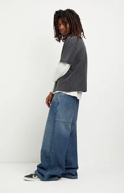 Pacsun Men's Ryder Ultra Baggy Jeans Dark Blue In Dark Indigo