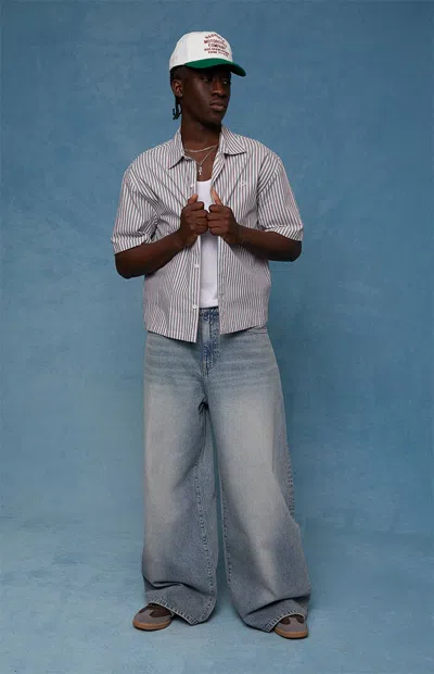 Pacsun Men's Ryder Ultra Baggy Jeans Light Blue In Light Indigo In Purple