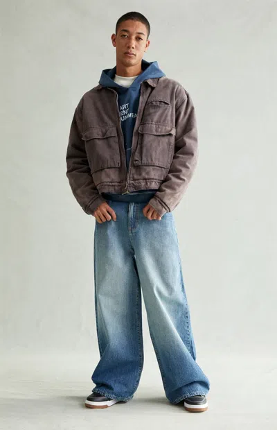 Pacsun Men's Ryder Ultra Baggy Jeans Medium Blue In Light Indigo