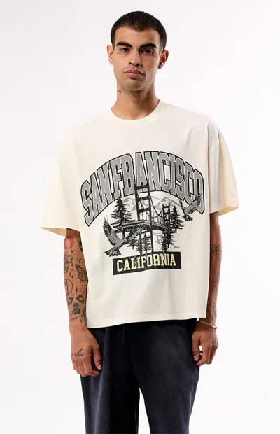 Pacsun Men's San Francisco Bridge T-shirt In Cream In White