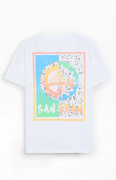 Pacsun Men's San Francisco Retro Graphic T-shirt In White