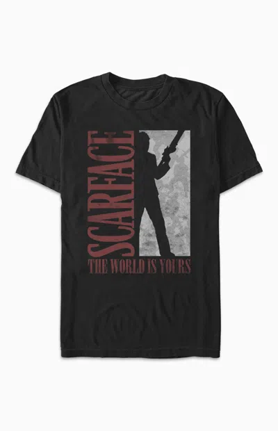 Pacsun Men's Scarface World Quote T-shirt In Black