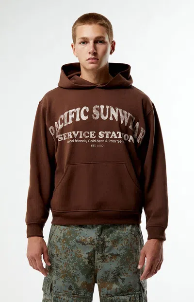 Pacsun Men's Service Station Hoodie In Brown