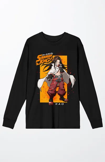 Pacsun Men's Shaman King Hao Asakura Long Sleeve T-shirt In Black