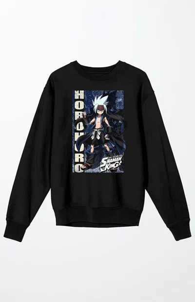 Pacsun Men's Shaman King Horohoro Crew Neck Sweatshirt In Black