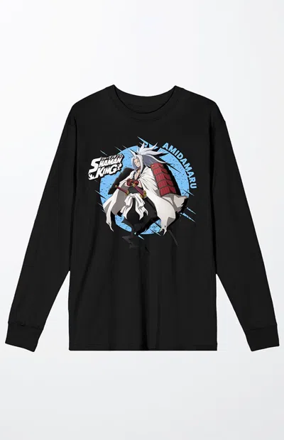 Pacsun Men's Shaman King Samurai Spirit Long Sleeve T-shirt In Black