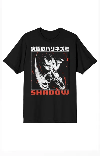 Pacsun Men's Sonic The Hedgehog Shadow T-shirt In Black