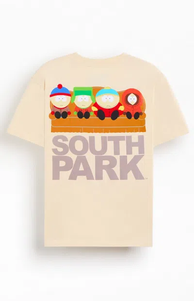 Pacsun Men's South Park Couch Group T-shirt In Cream In Nude