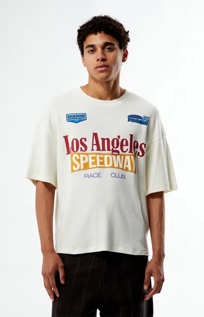 Pacsun Men's Speedway Waffle Knit T-shirt In Cream In Neutral