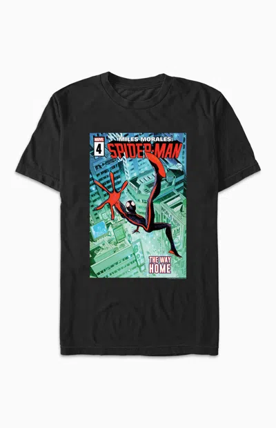 Pacsun Men's Spider-man Miles Morales The Way Home T-shirt In Black
