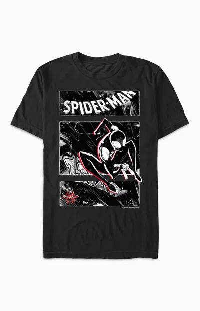 Pacsun Men's Spider-man Street Panels T-shirt In Black
