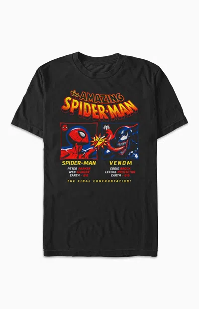 Pacsun Men's Spiderman Vs Venom T-shirt In Black