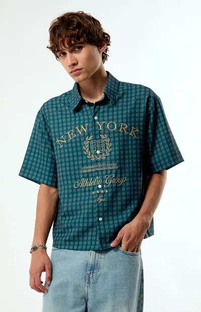 Pacsun Men's Sporting Club Plaid Short Sleeve Shirt In Multi