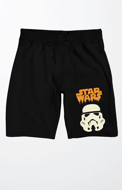 Pacsun Men's Star Wars Storm Trooper Sweat Shorts In Black