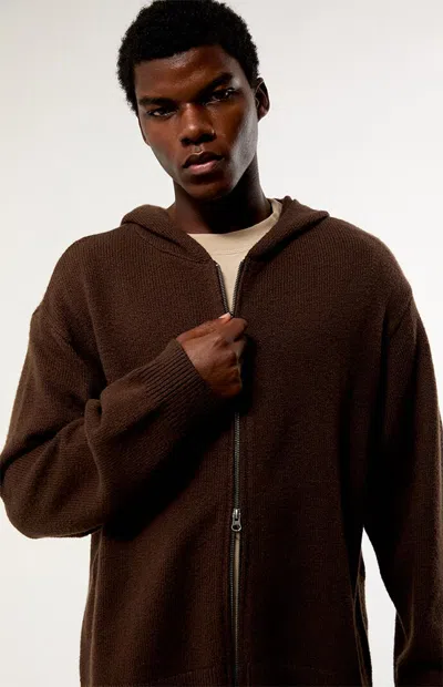 Pacsun Men's Stockton Dual Zip Sweater In Brown