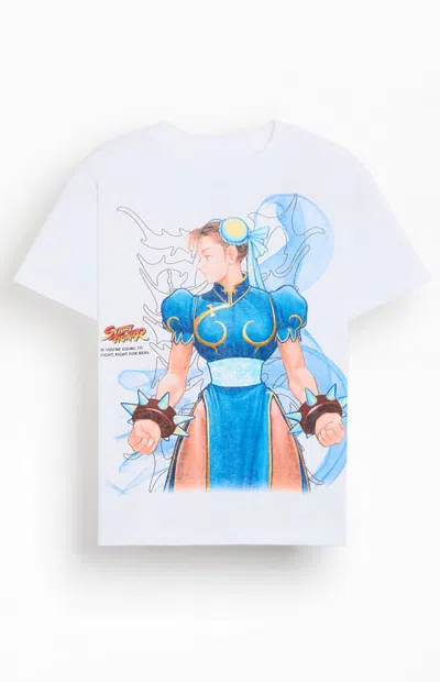 Pacsun Men's Street Fighter Chun Li Fight For Real T-shirt In White