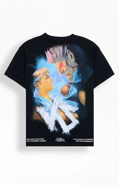 Pacsun Men's Street Fighter Ryu Vs Akuma T-shirt In Black