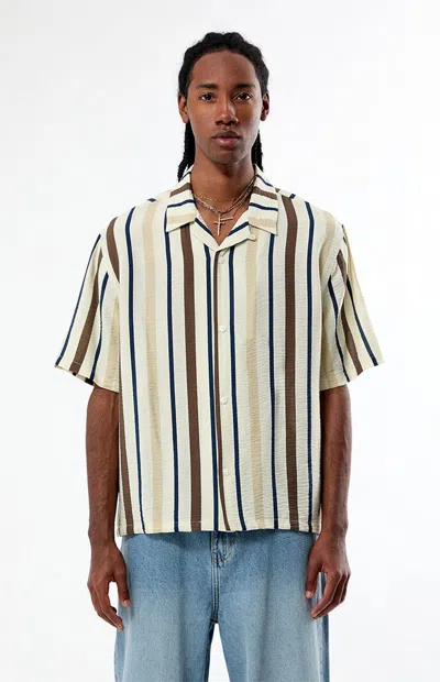 Pacsun Men's Striped Camp Shirt In Multi