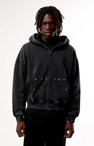Pacsun Men's Studded Full Zip Hoodie In Black