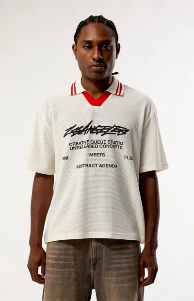 Pacsun Men's Studio Polo Shirt In Cream In Neutral