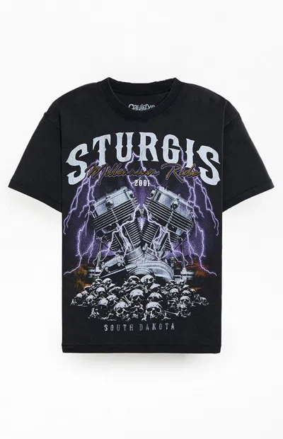 Pacsun Men's Sturgis Millenium Ride 2001 T-shirt In Washed Black
