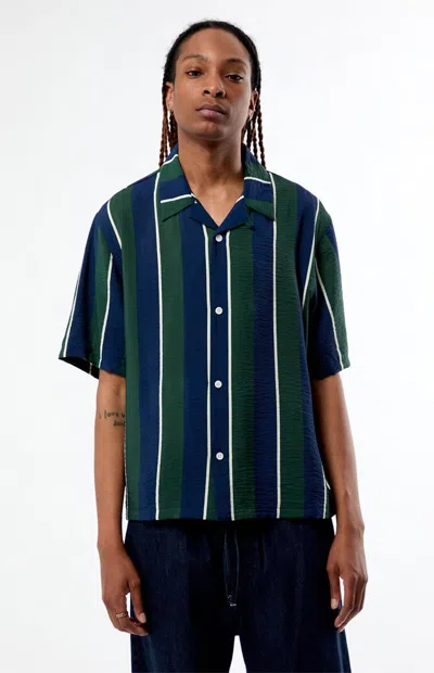 Pacsun Men's Sunset Camp Shirt In Green/blue In Multi
