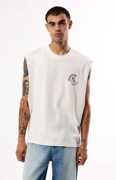 Pacsun Men's Surf Muscle Tank Top In Cream In White