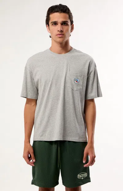 Pacsun Men's Surf Pocket T-shirt In Heather Gray In Animal Print
