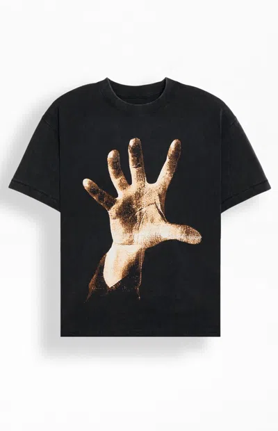 Pacsun Men's System Of A Down Hand T-shirt In Washed Black