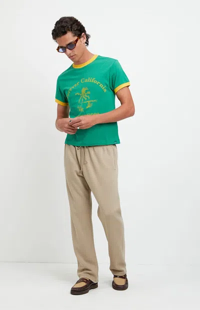 Pacsun Men's Tan Johnny Fleece Straight Sweatpants In Brown