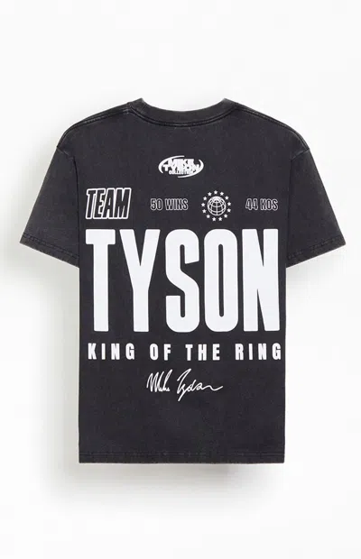 Pacsun Men's Team Mike Tyson T-shirt In Washed Black In Blue