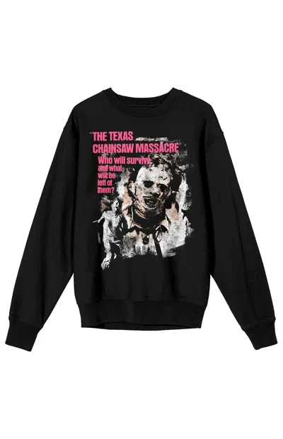 Pacsun Men's Texas Chainsaw Massacre Crew Neck Sweatshirt In Black In Animal Print