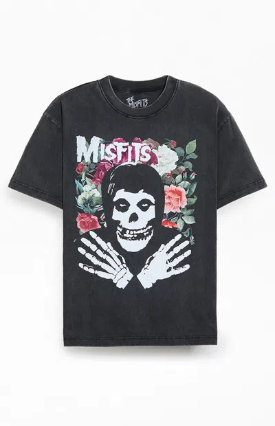 Pacsun Men's The Misfits Floral T-shirt In Black