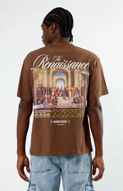 Pacsun Men's The Renaissance Oversized T-shirt In Brown