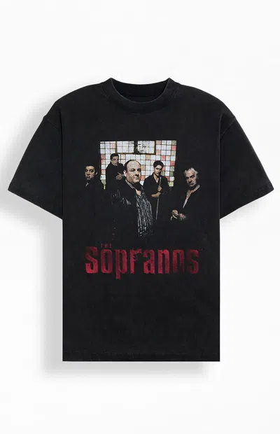 Pacsun Men's The Sopranos T-shirt In Washed Black