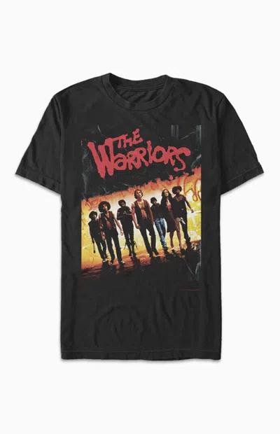 Pacsun Men's The Warriors Poster T-shirt In Black