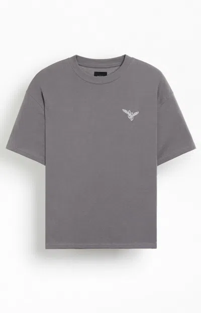 Pacsun Men's Track Embroidered T-shirt In Gray