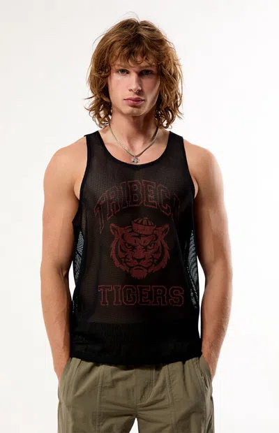Pacsun Men's Tribeca Mesh Basketball Jersey Tank Top In Black