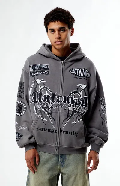 Pacsun Men's Untamed Full Zip Hoodie In Gray