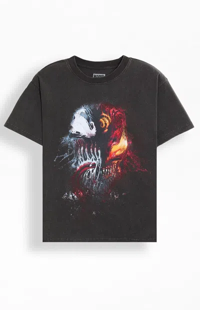 Pacsun Men's Venom Vs Carnage T-shirt In Washed Black In Multi