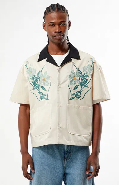 Pacsun Men's Vines Camp Shirt In Tan In Neutral