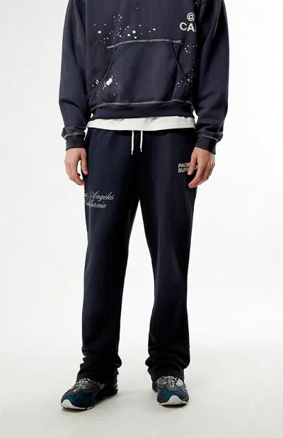Pacsun Men's Washed Black Terrain Straight Leg Sweatpants In Multi