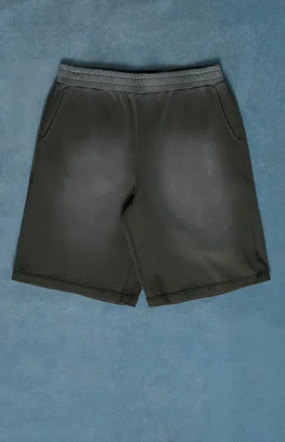 Pacsun Men's Washed Green Fleece Baggy Sweat Shorts