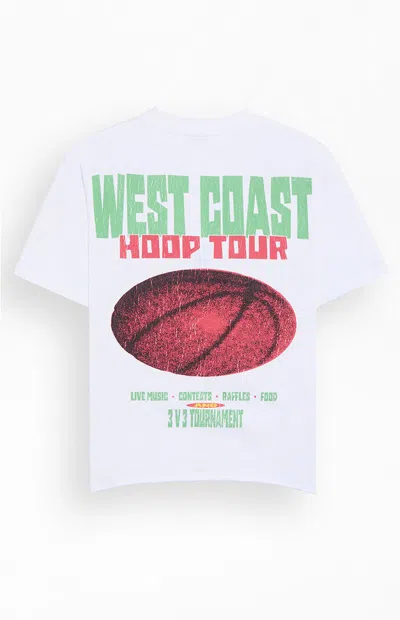 Pacsun Men's West Coast Hoops T-shirt In White In Multi
