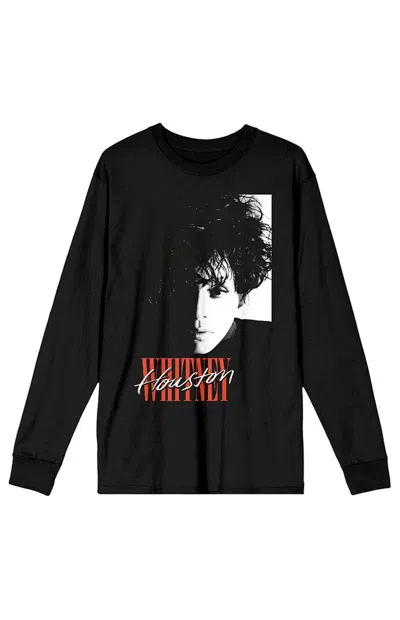 Pacsun Men's Whitney Houston Portrait Long Sleeve T-shirt In Black