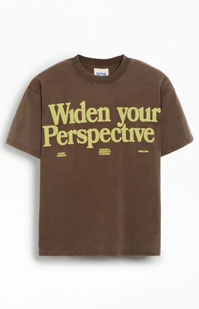 Pacsun Men's Wide Your Perspective Oversized T-shirt In Brown