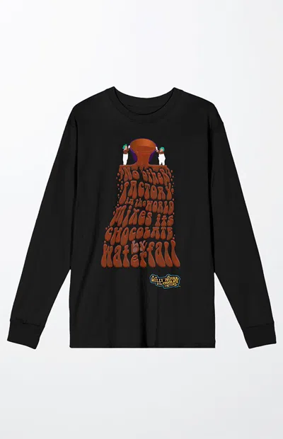 Pacsun Men's Willy Wonka And The Chocolate Factory Long Sleeve T-shirt In Black