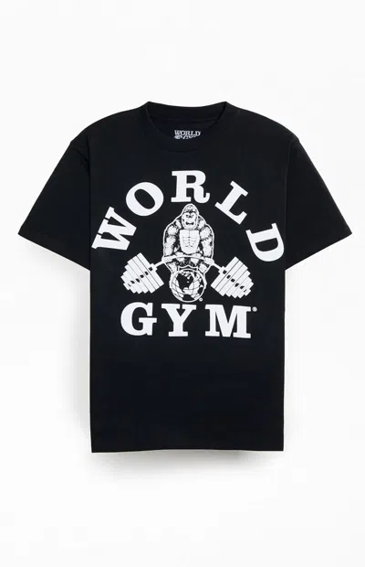 Pacsun Men's World Gym T-shirt In Black In Blue