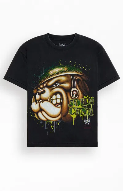 Pacsun Men's Wwe John Cena Can't See T-shirt In Washed Black In Multi